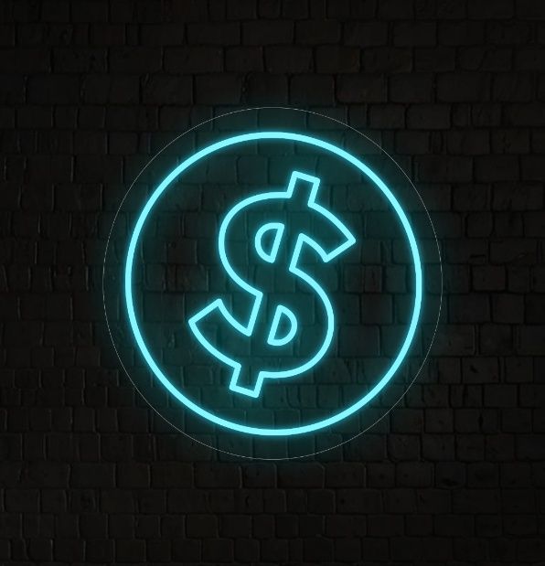 Neon Dollar Sign