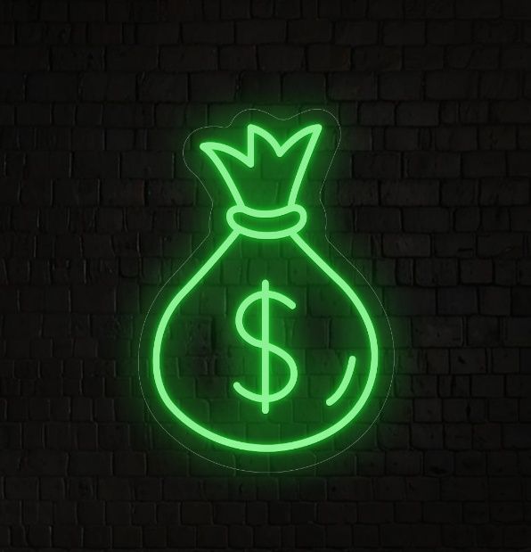Neon Dollar Sign