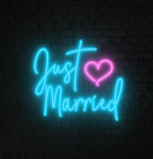 Just Married Neon Sign