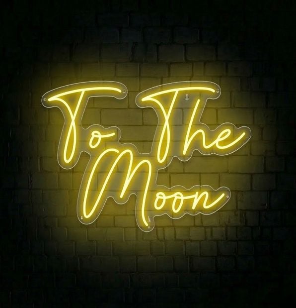 To The Moon Neon Light