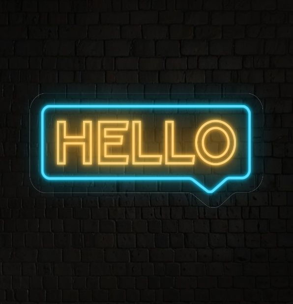 Hello Neon Sign