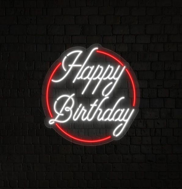Happy Birthday Neon Sign Light