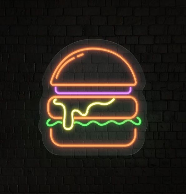 Cheeseburger LED Neon Sign