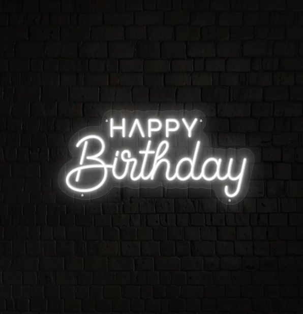 Happy Birthday LED Neon Sign
