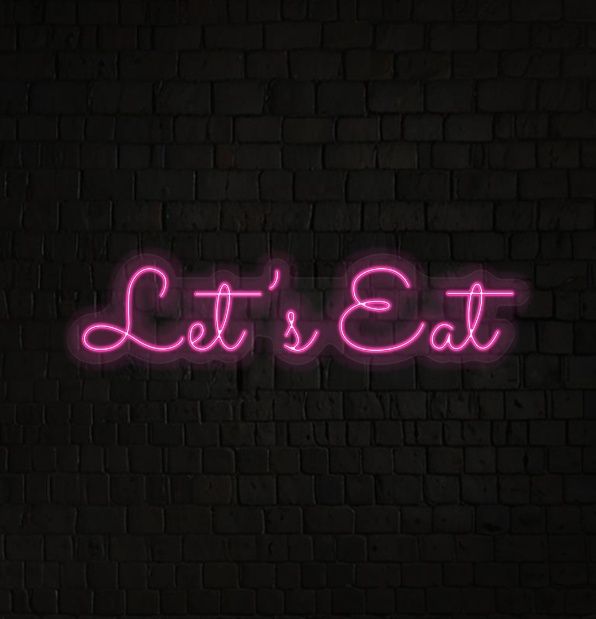 Let's Eat LED Light Sign