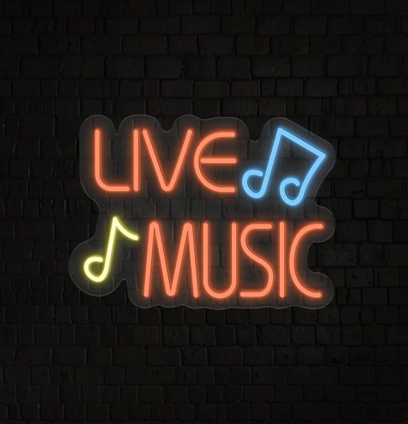 Live Music LED Neon Sign