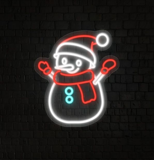 Snowman Neon Sign