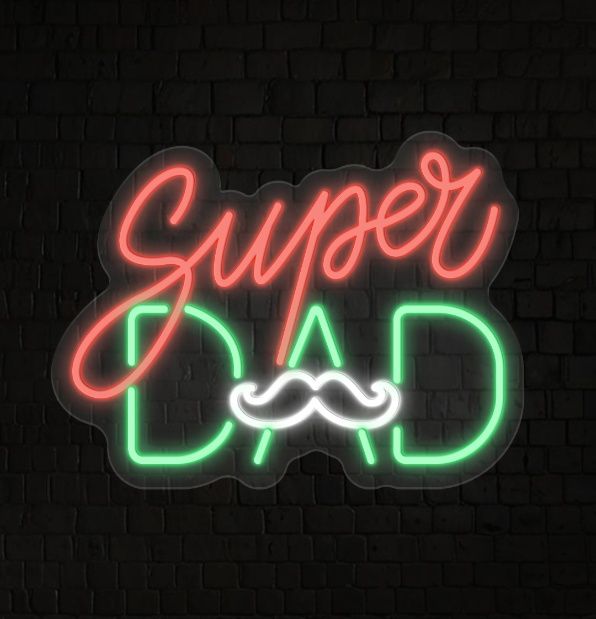 Personalized Super Dad Neon Light