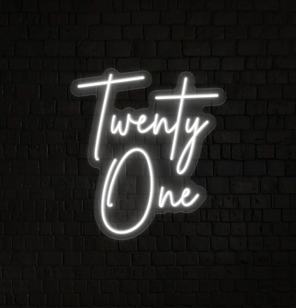 Twenty One Neon Light Sign