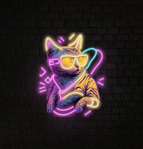Cool Cat Neon Sign