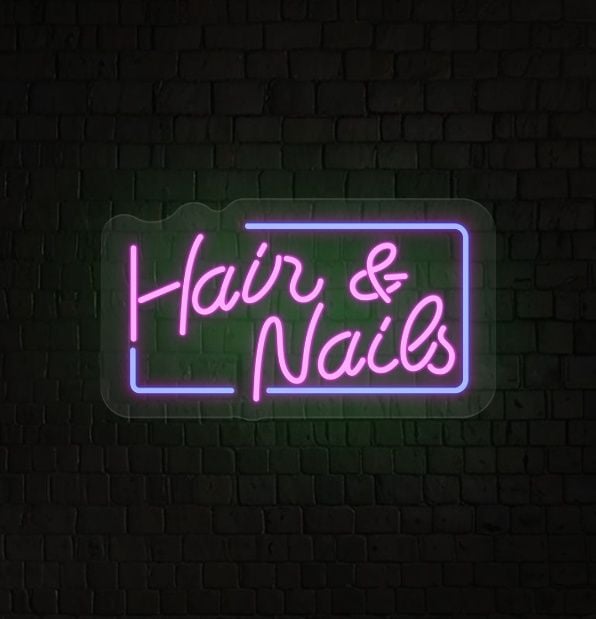 Hair & Nails Light Sign