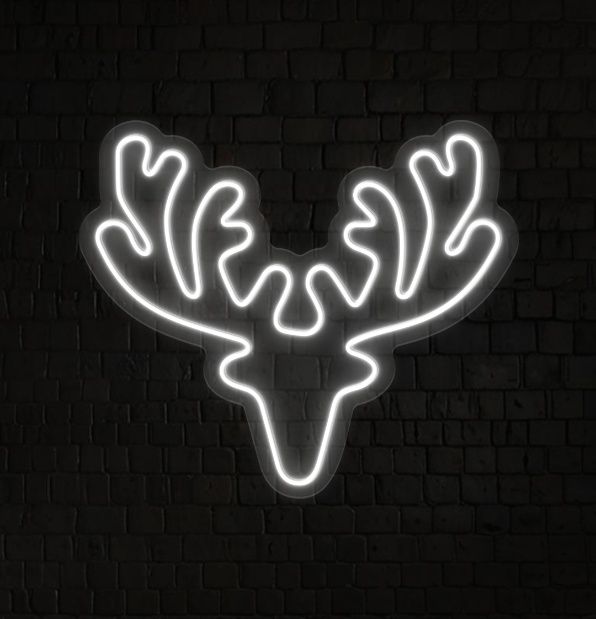 Reindeer Head Neon Sign